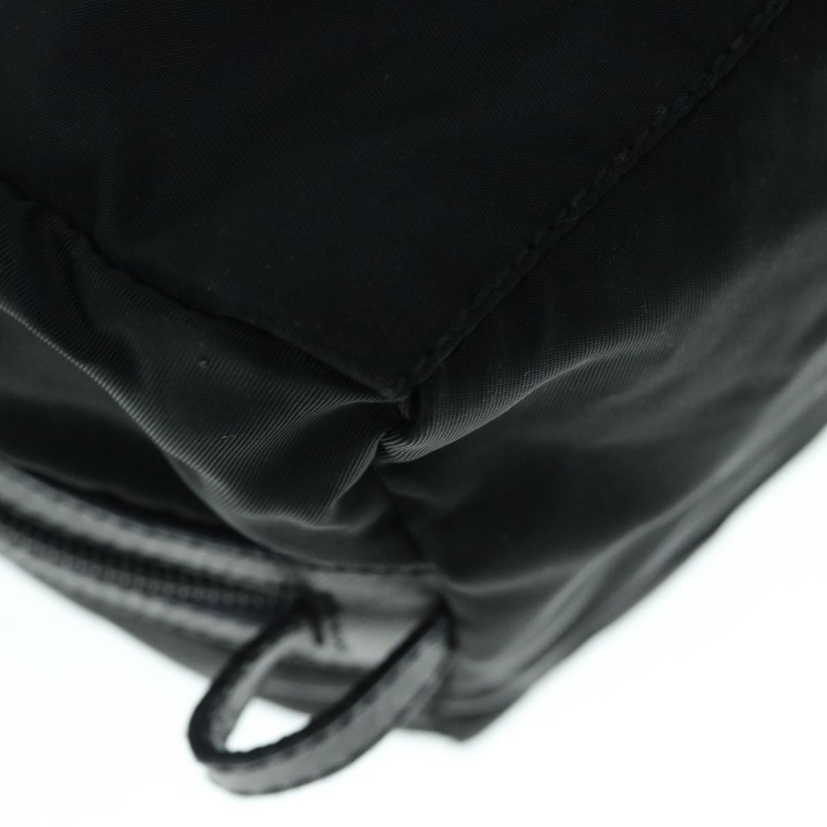 PRADA Clutch Bag Nylon Black Auth am5577