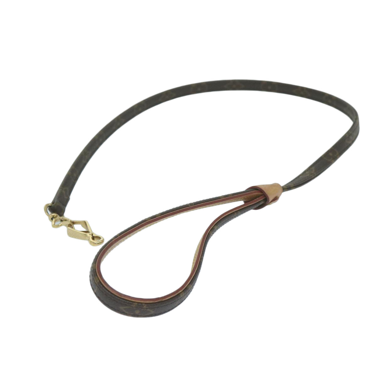 LOUIS VUITTON Monogram Less Baxter MM Dog Leash M58056 LV Auth am5613