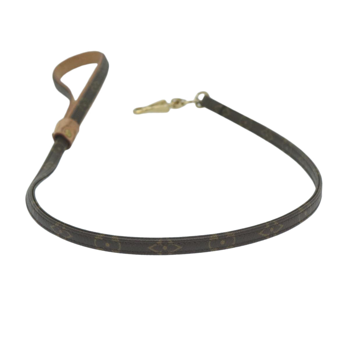 LOUIS VUITTON Monogram Less Baxter MM Dog Leash M58056 LV Auth am5613