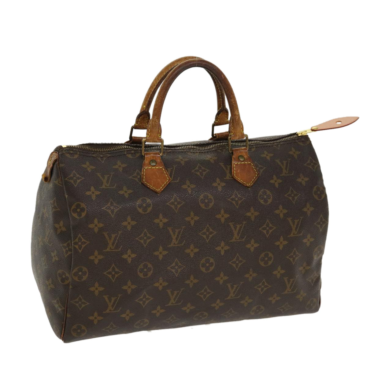 LOUIS VUITTON Monogram Speedy 35 Hand Bag M41524 LV Auth am701g