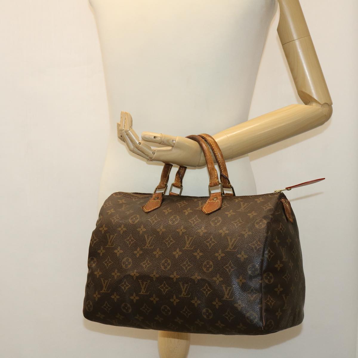 LOUIS VUITTON Monogram Speedy 35 Hand Bag M41524 LV Auth am701g