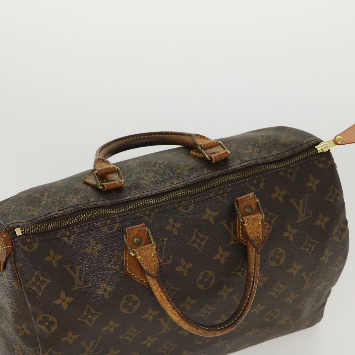 LOUIS VUITTON Monogram Speedy 35 Hand Bag M41524 LV Auth am701g