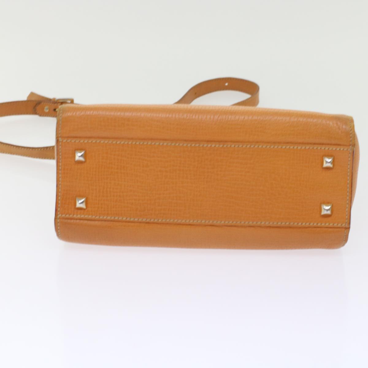 LOEWE Shoulder Bag Leather Orange Auth ar10002