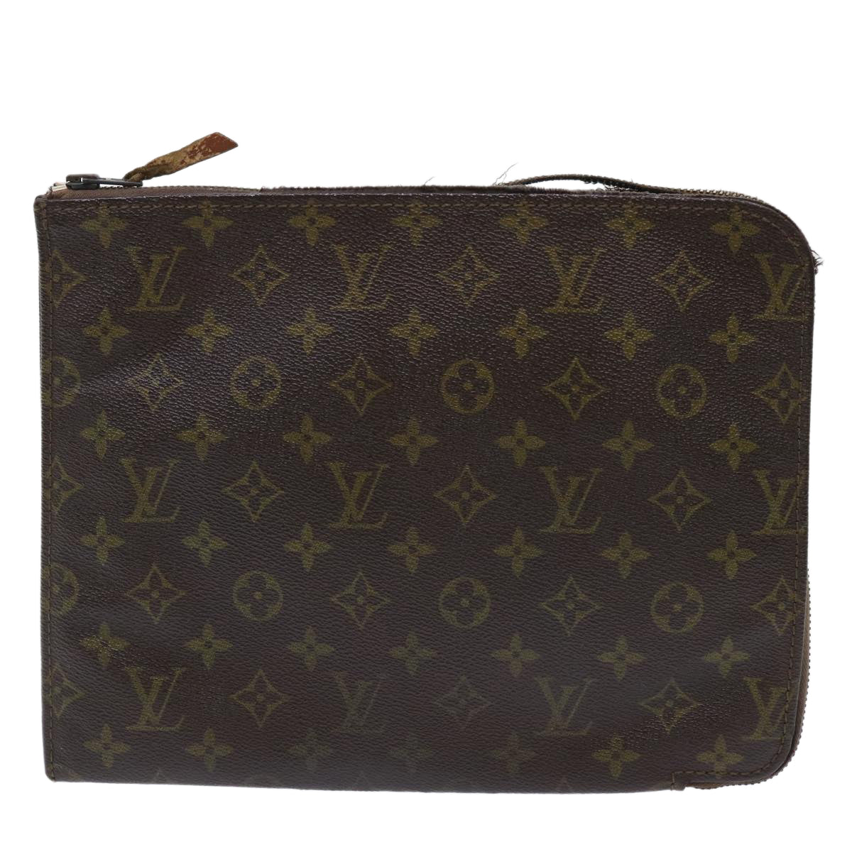 LOUIS VUITTON Monogram Poche Document Briefcase M53400 LV Auth ar10021B