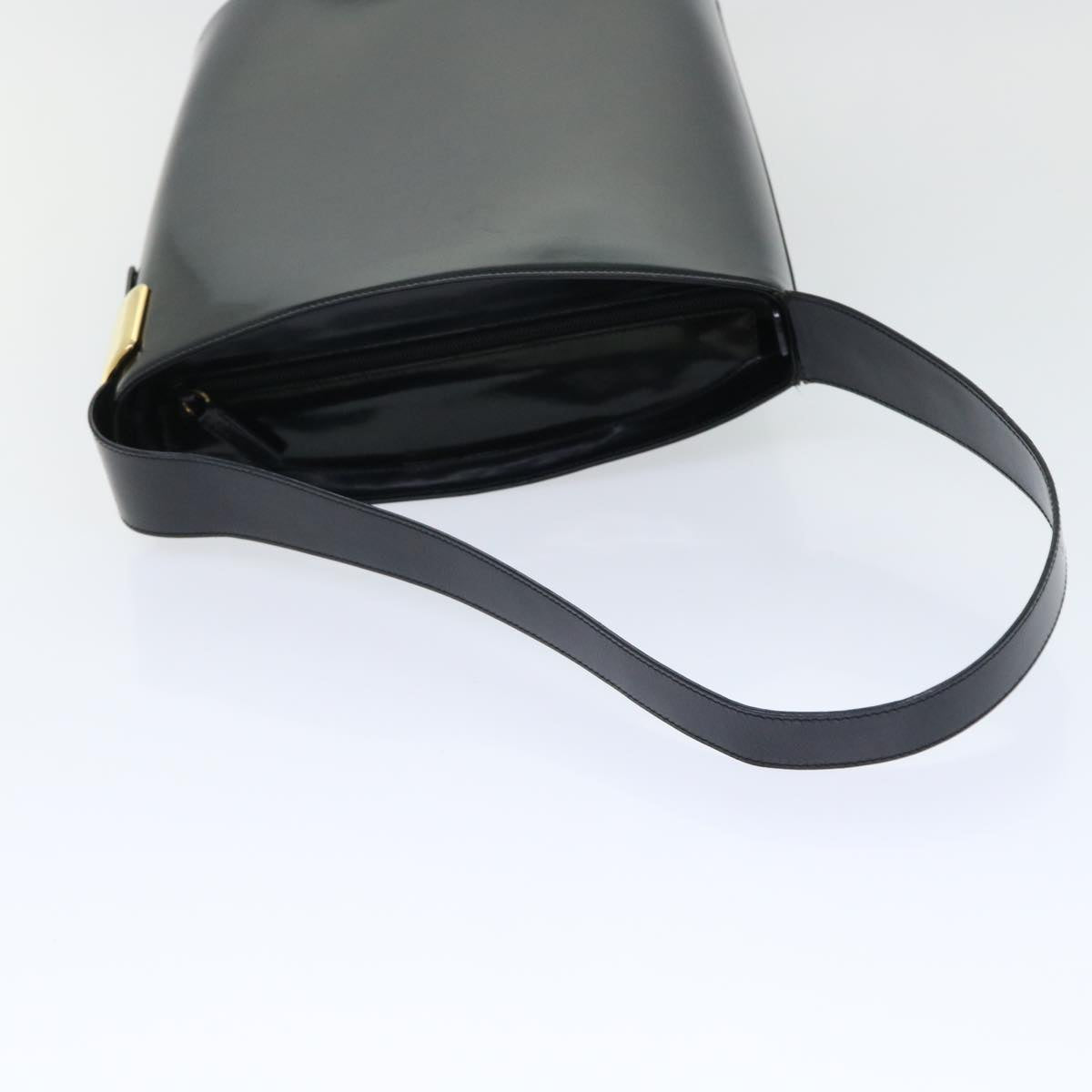 GUCCI Shoulder Bag Patent leather Black Auth ar10026B