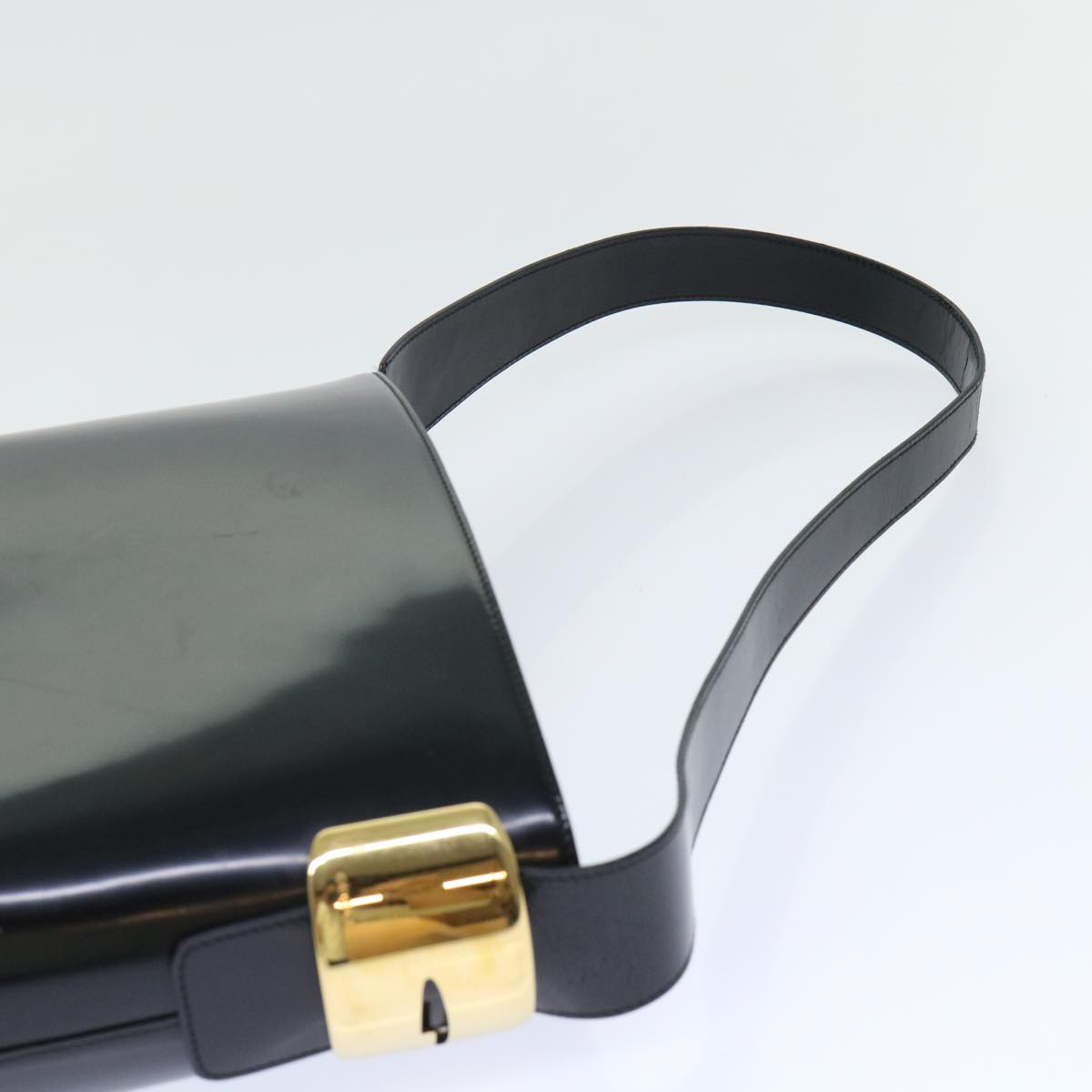 GUCCI Shoulder Bag Patent leather Black Auth ar10026B