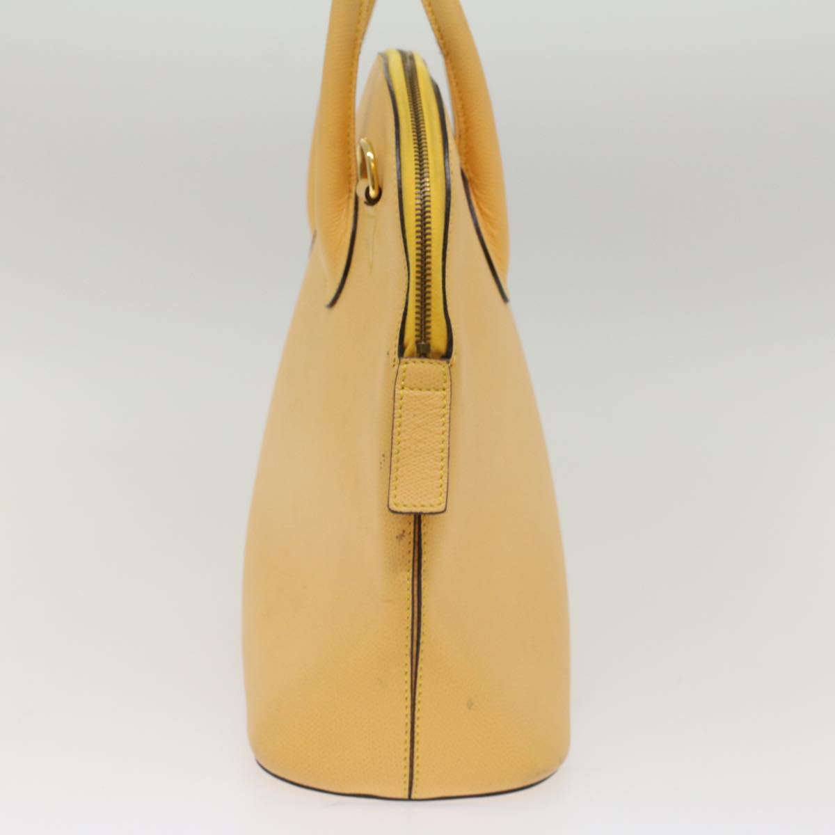 CELINE Hand Bag Leather Beige Auth ar10027B