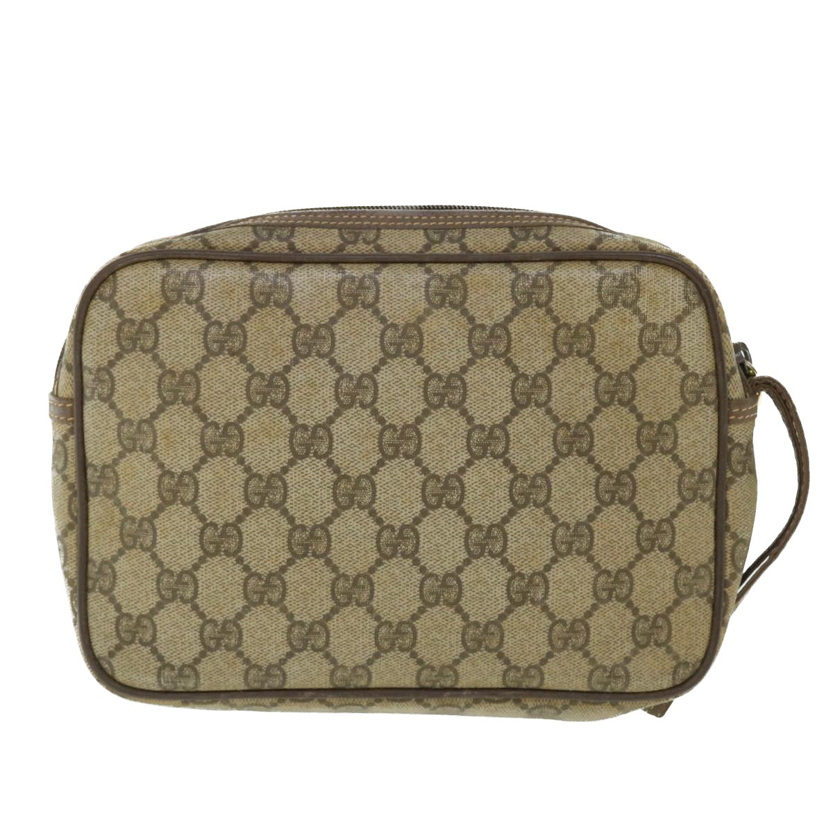 GUCCI GG Canvas Clutch Bag PVC Leather Beige 014.58.0128 Auth ar10041B - 0