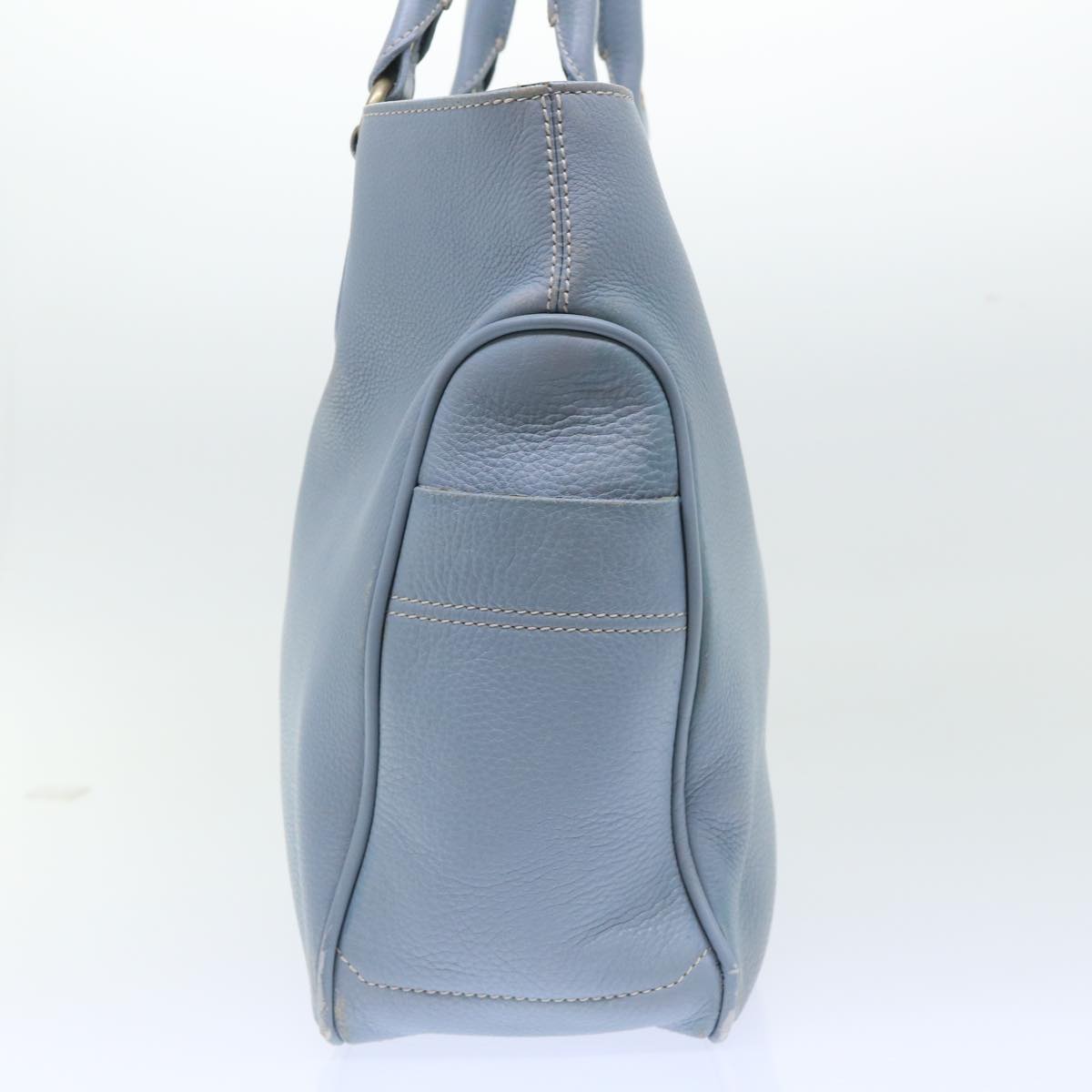 CELINE Boogie Bag Hand Bag Leather Blue Auth ar10054B