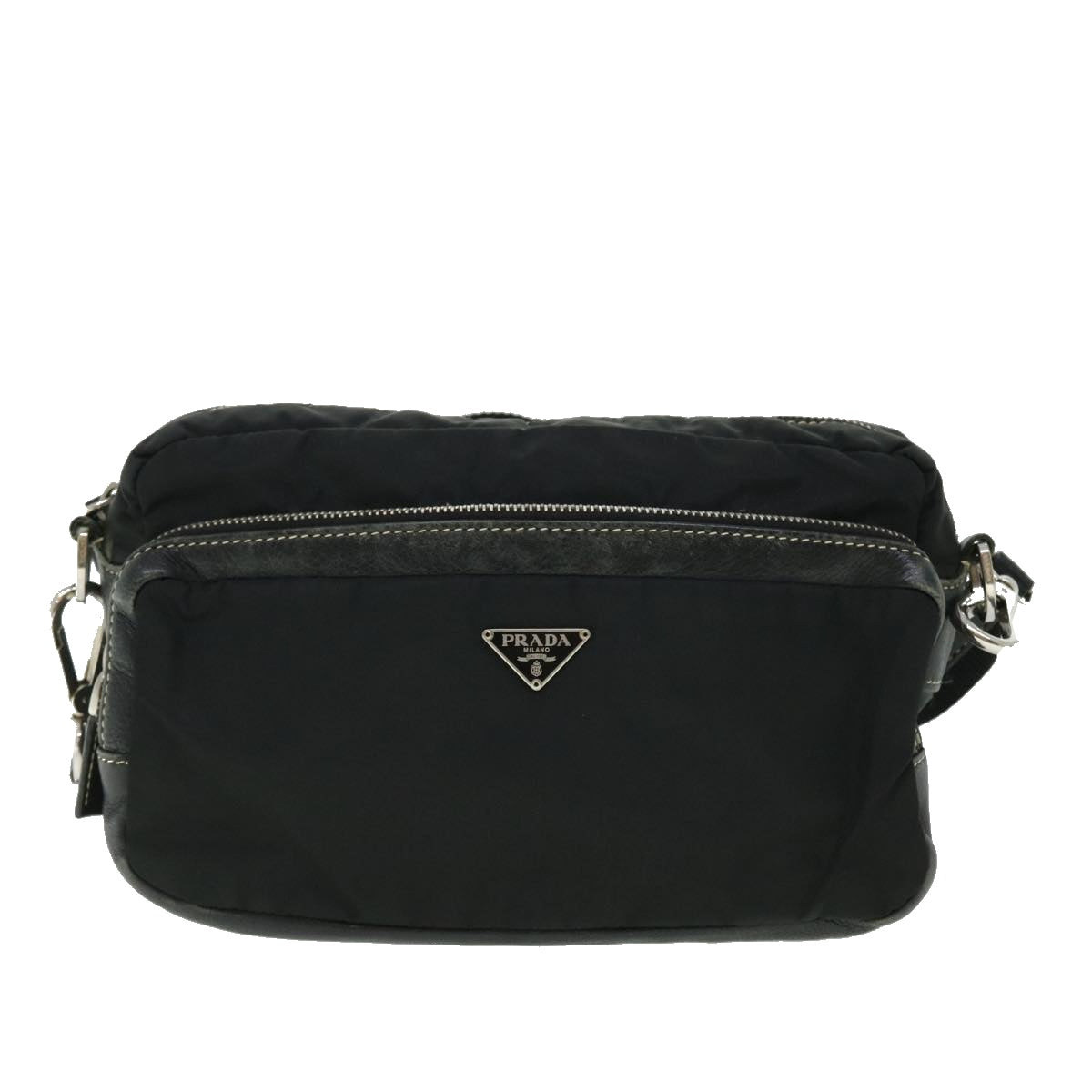 PRADA Shoulder Bag Nylon Black Auth ar10089 - 0