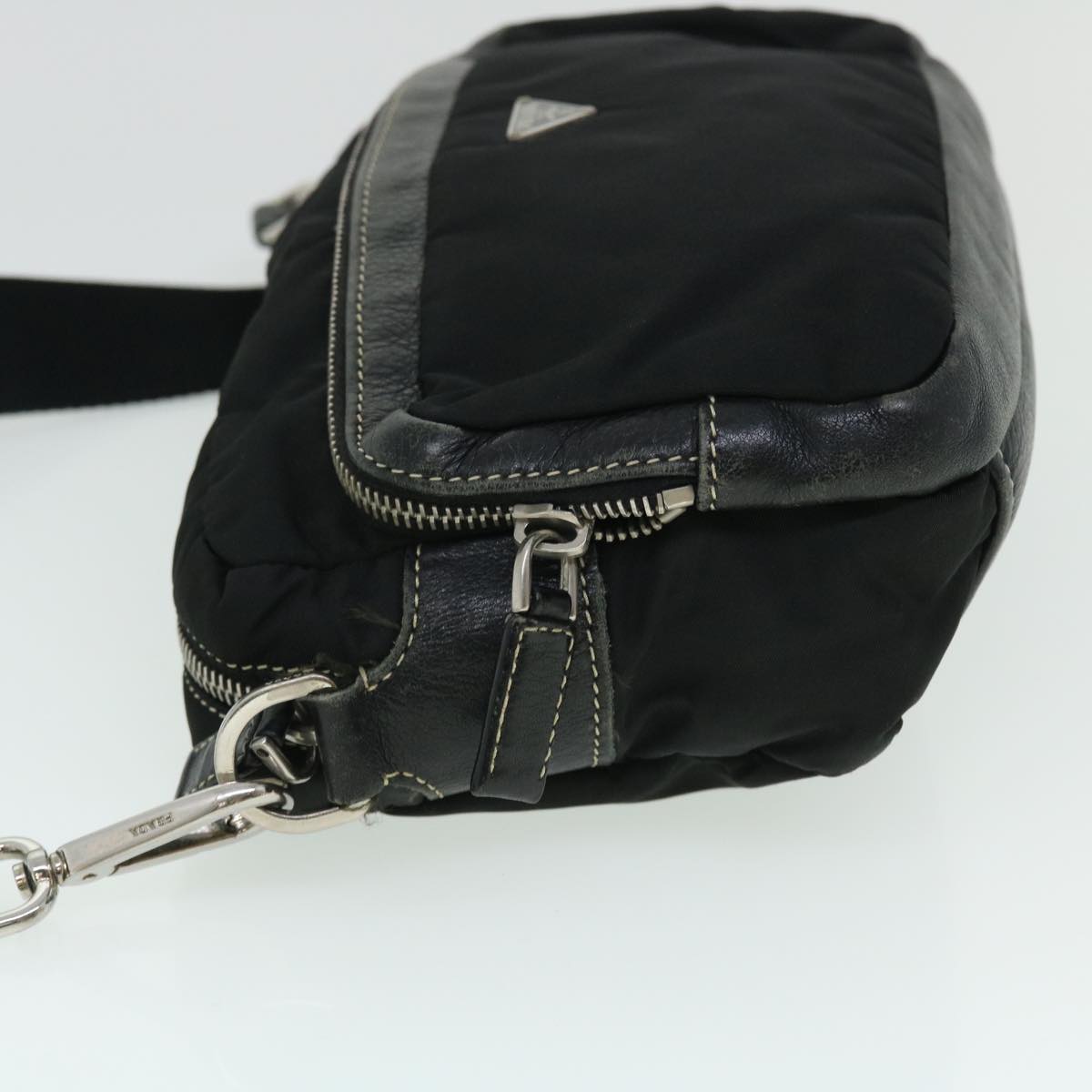 PRADA Shoulder Bag Nylon Black Auth ar10089
