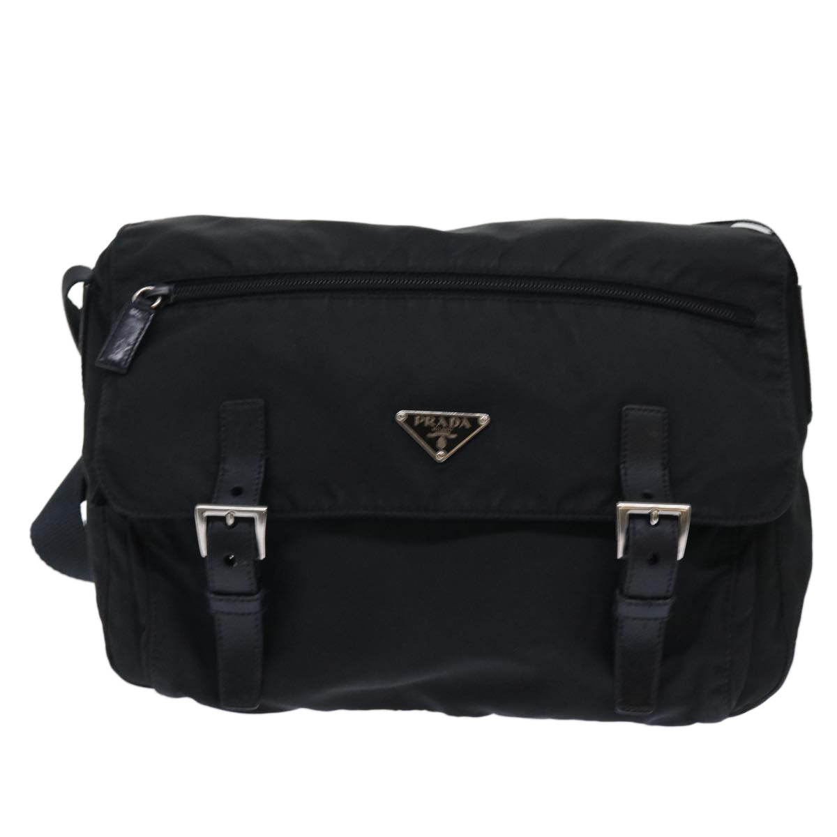 PRADA Shoulder Bag Nylon Black Auth ar10095 - 0