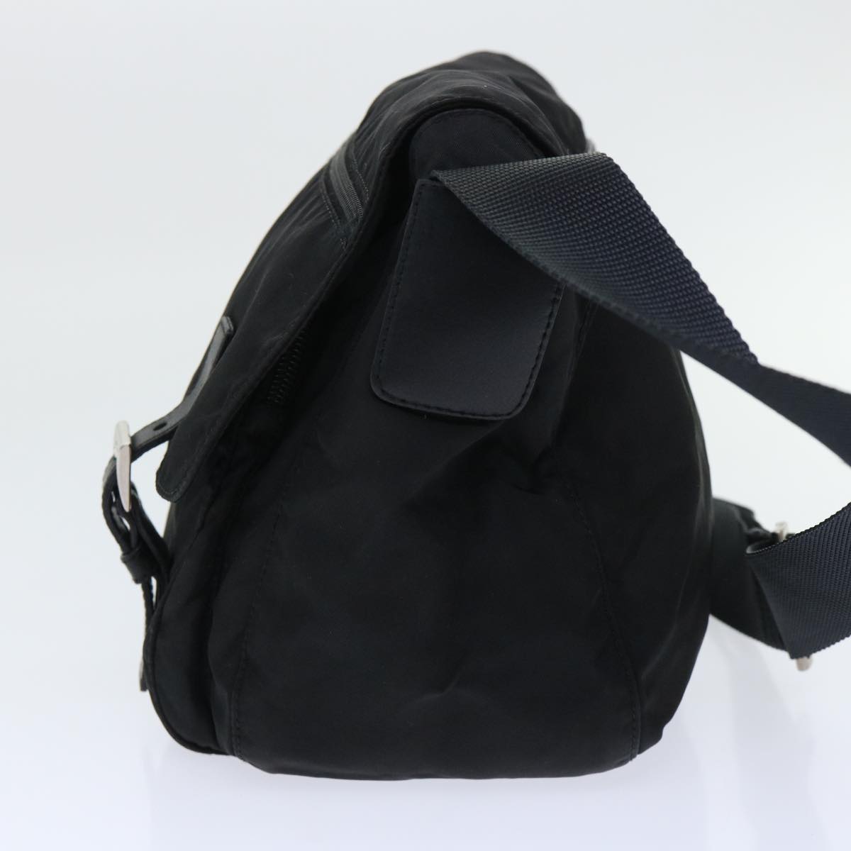 PRADA Shoulder Bag Nylon Black Auth ar10095