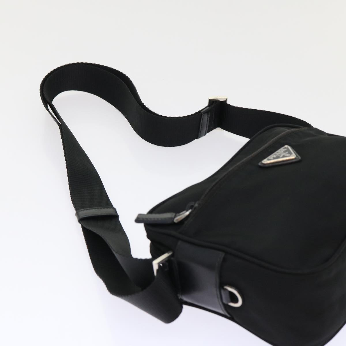PRADA Shoulder Bag Nylon Black Auth ar10097