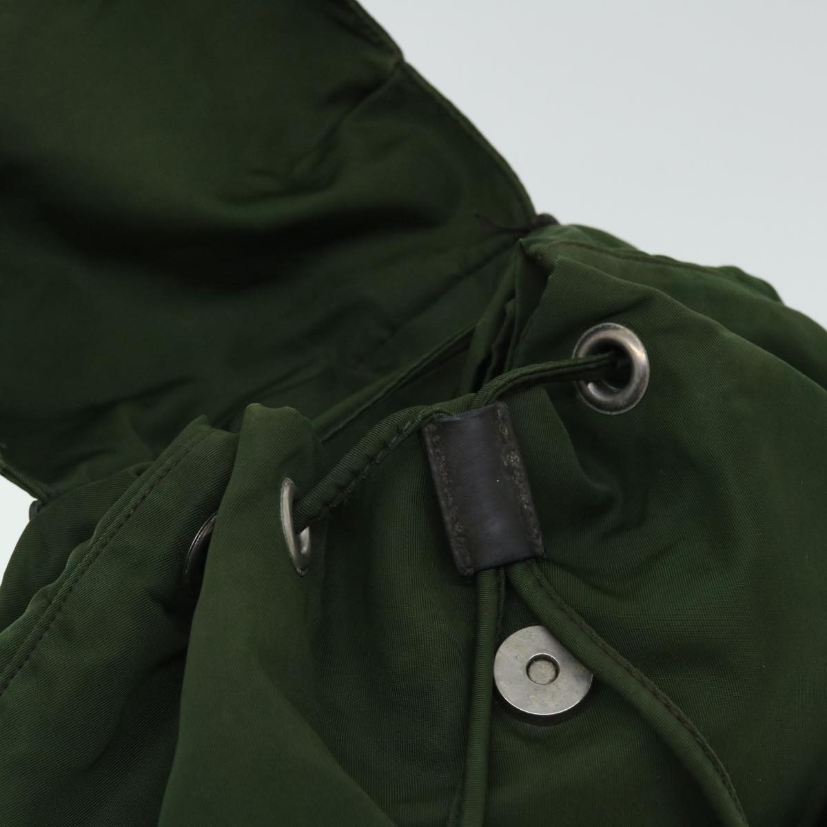 PRADA Backpack Nylon Khaki Auth ar10099