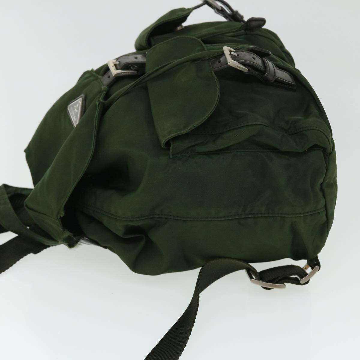 PRADA Backpack Nylon Khaki Auth ar10099