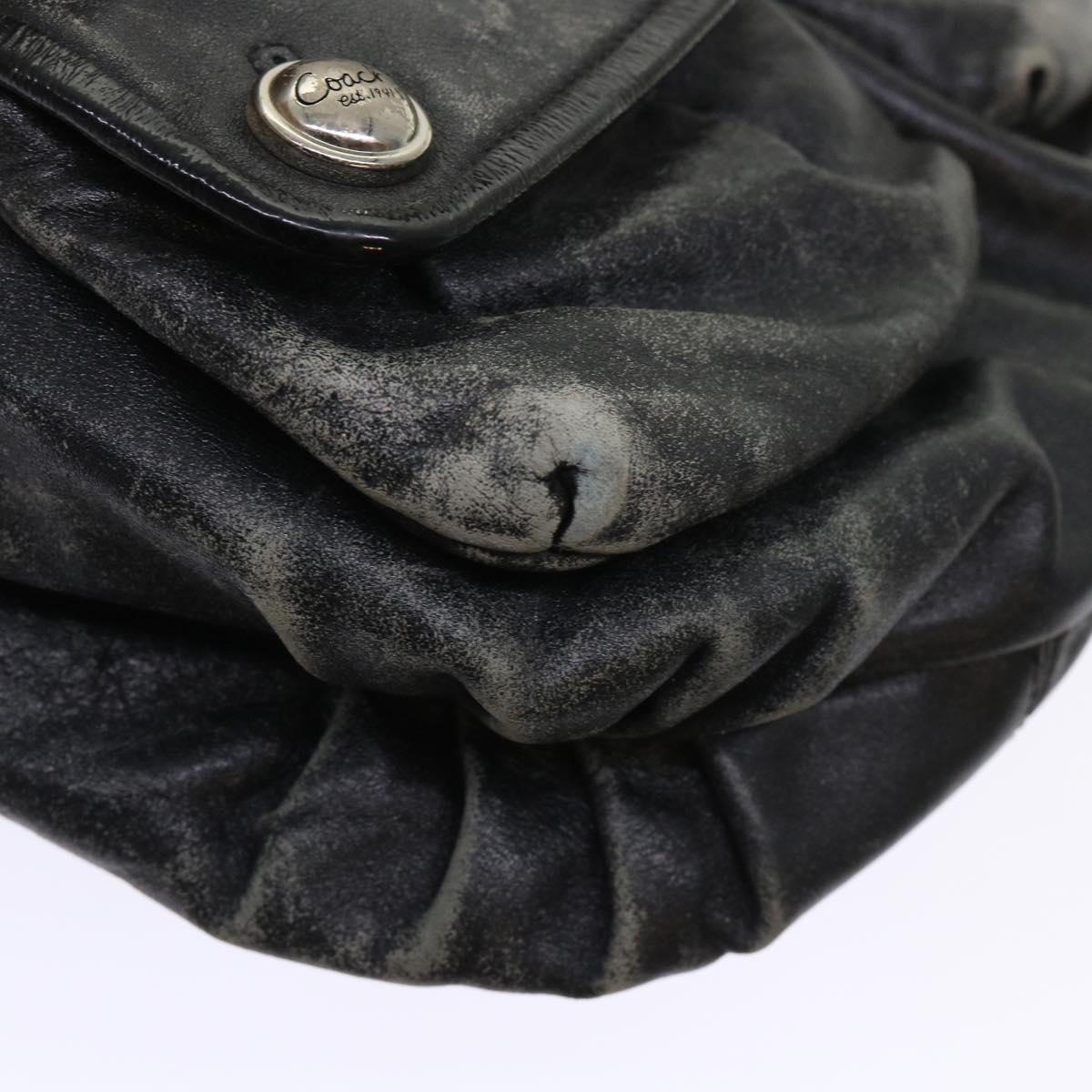 Coach Signature Shoulder Bag Canvas Leather 5Set Black Beige Brown Auth ar10117