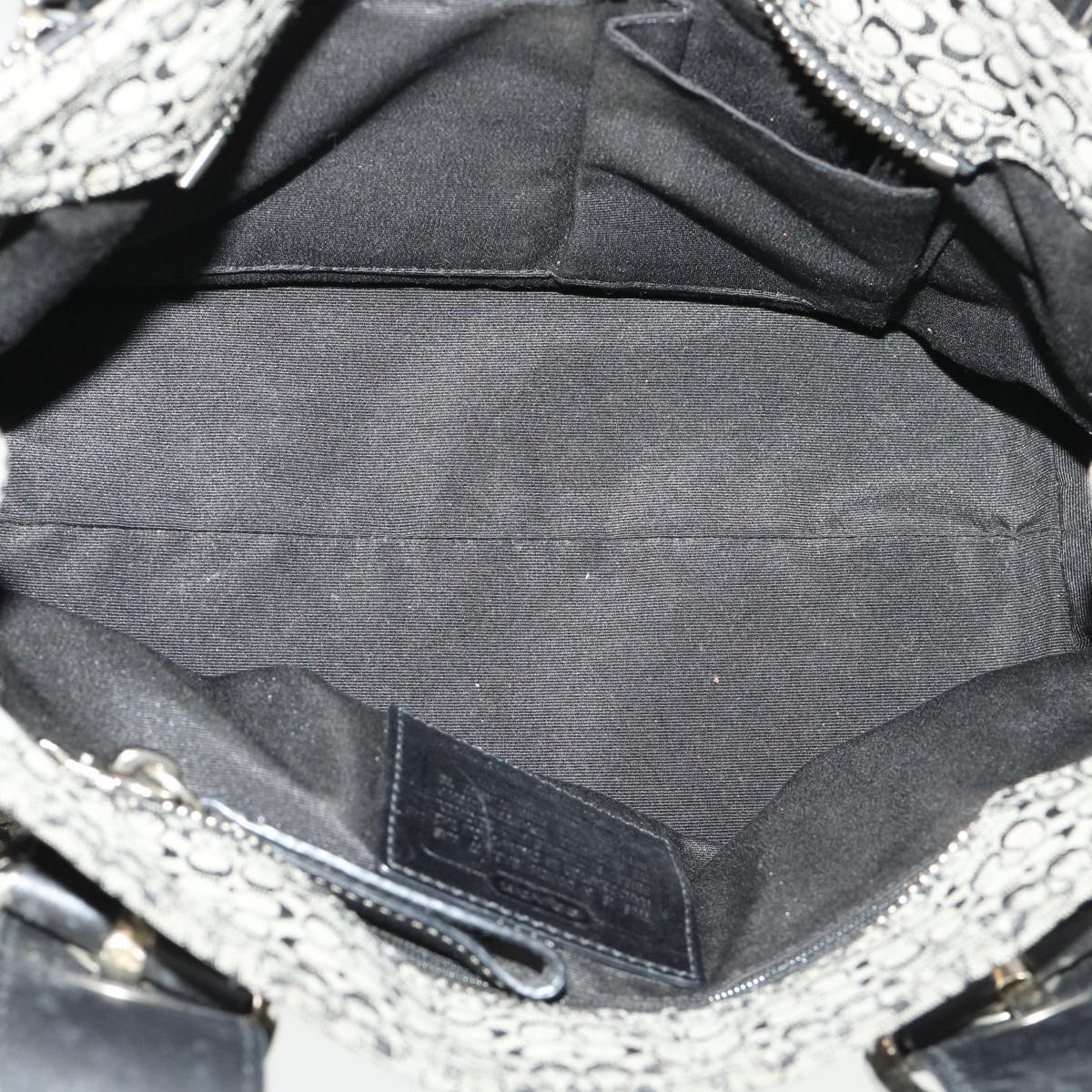 Coach Signature Shoulder Bag Canvas Leather 5Set Beige Black Auth ar10126