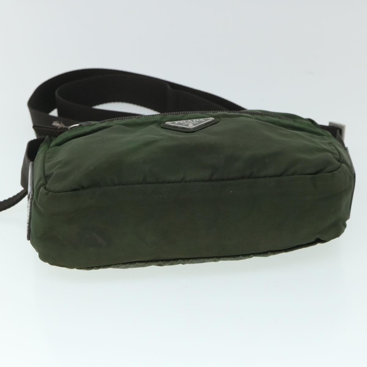 PRADA Shoulder Bag Nylon Khaki Auth ar10135B