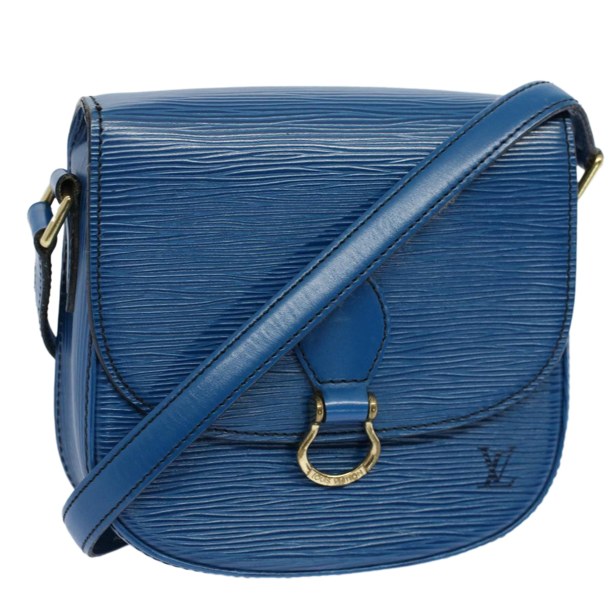 LOUIS VUITTON Epi Mini Saint Cloud Shoulder Bag Blue M52215 LV Auth ar10141B