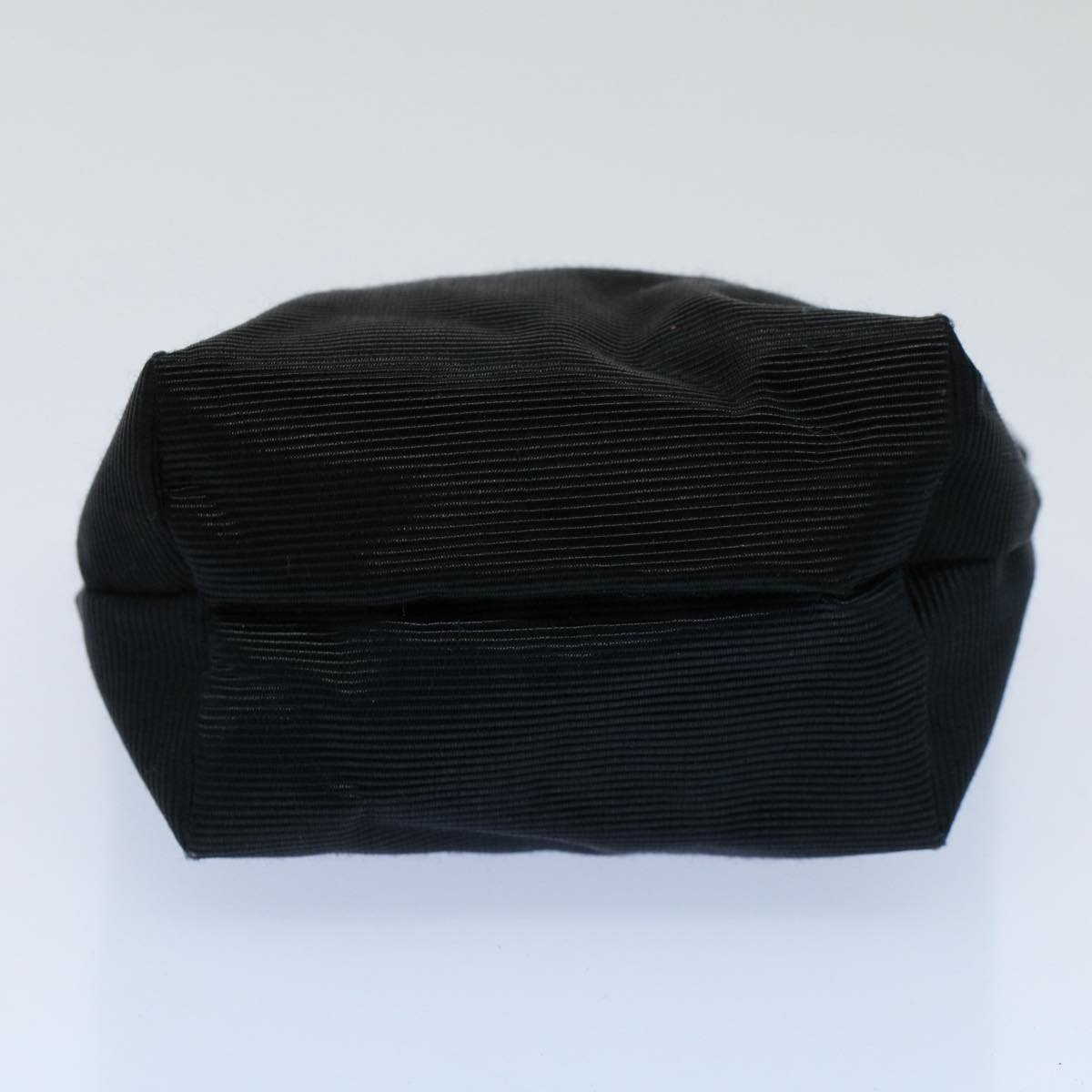 CELINE Circle Pouch Nylon Black Auth ar10146B