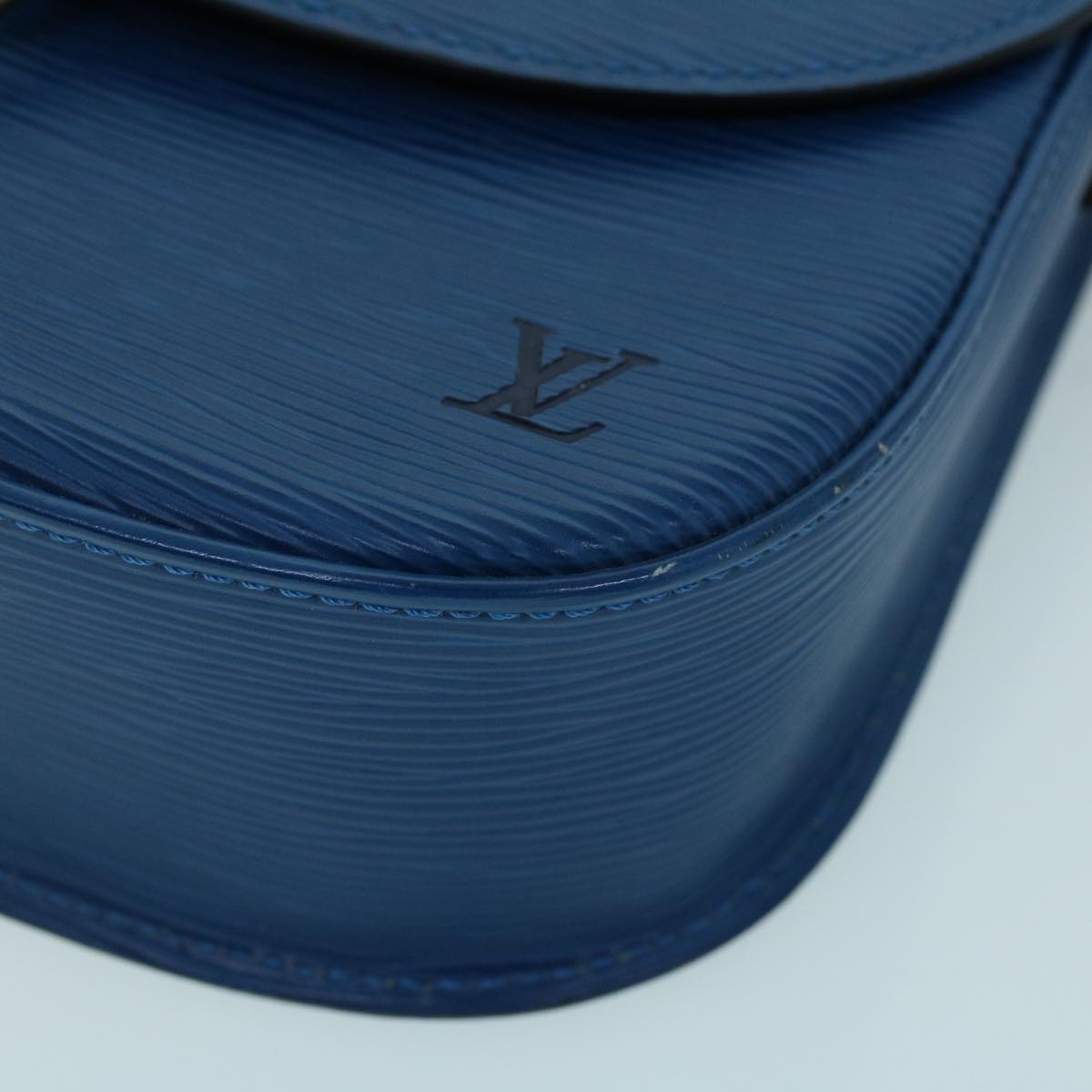 LOUIS VUITTON Epi Saint Cloud GM Shoulder Bag Blue M52195 LV Auth ar10157B