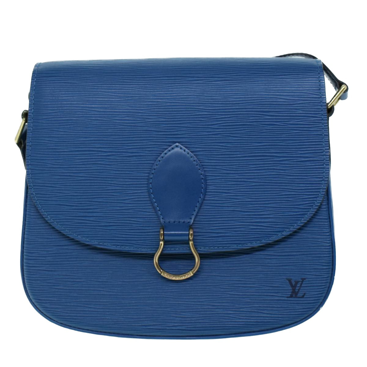 LOUIS VUITTON Epi Saint Cloud GM Shoulder Bag Blue M52195 LV Auth ar10157B