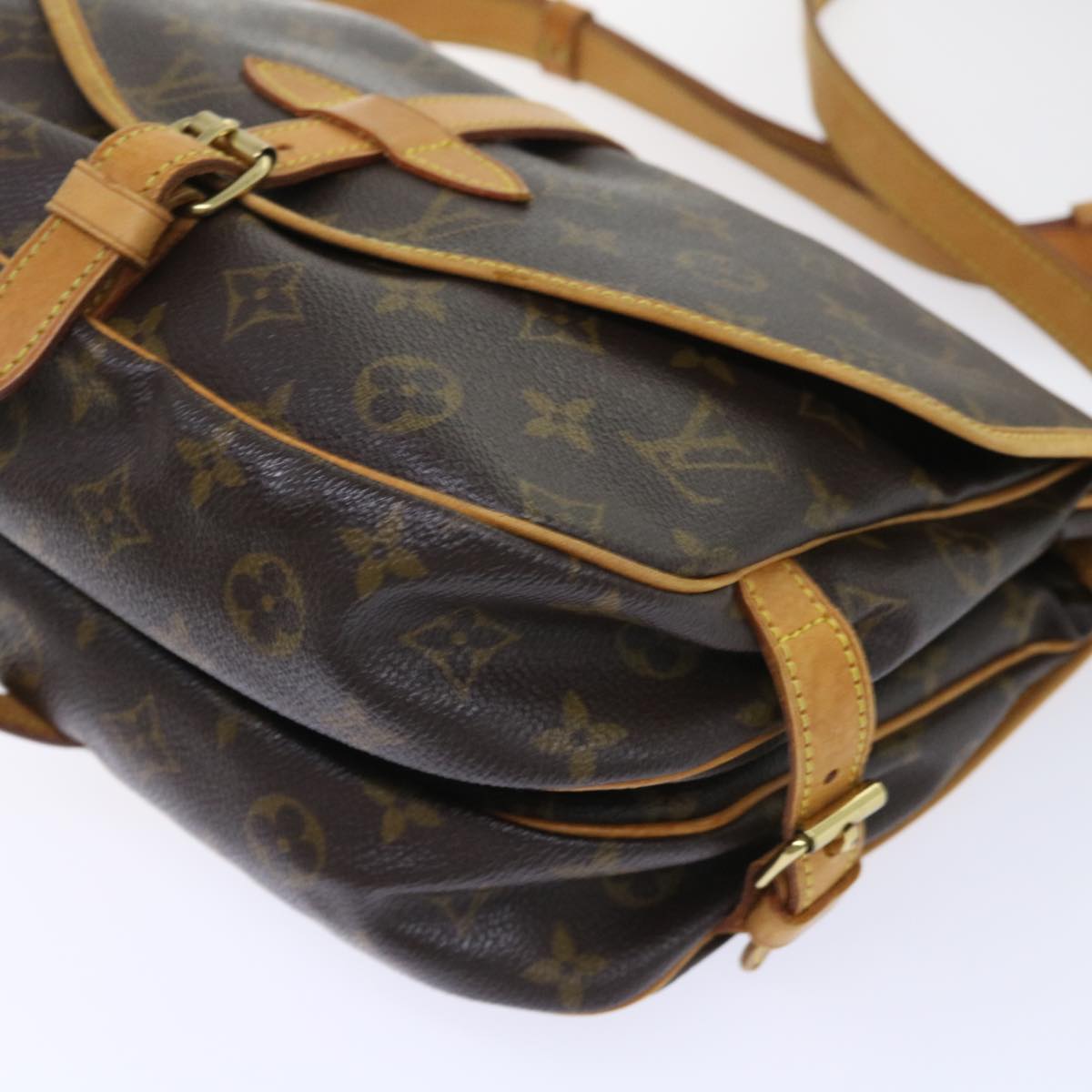 LOUIS VUITTON Monogram Saumur 30 Shoulder Bag M42256 LV Auth ar10160B