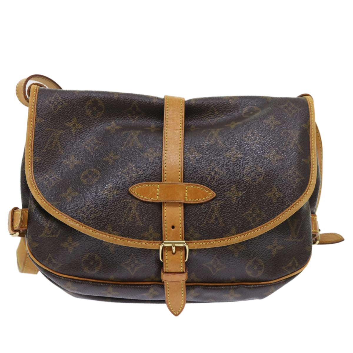 LOUIS VUITTON Monogram Saumur 30 Shoulder Bag M42256 LV Auth ar10160B