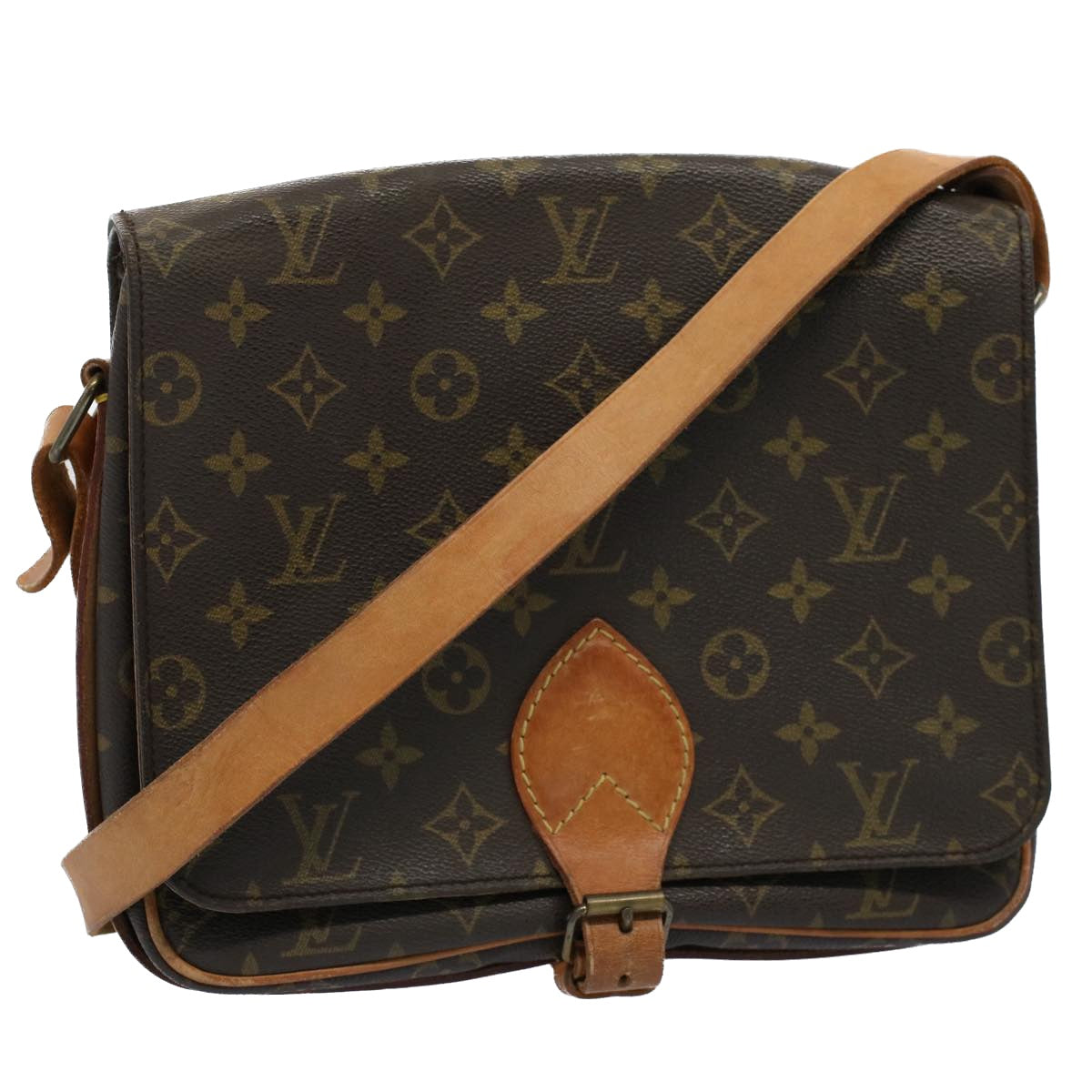 LOUIS VUITTON Monogram Cartouchiere GM Shoulder Bag M51252 LV Auth ar10161B