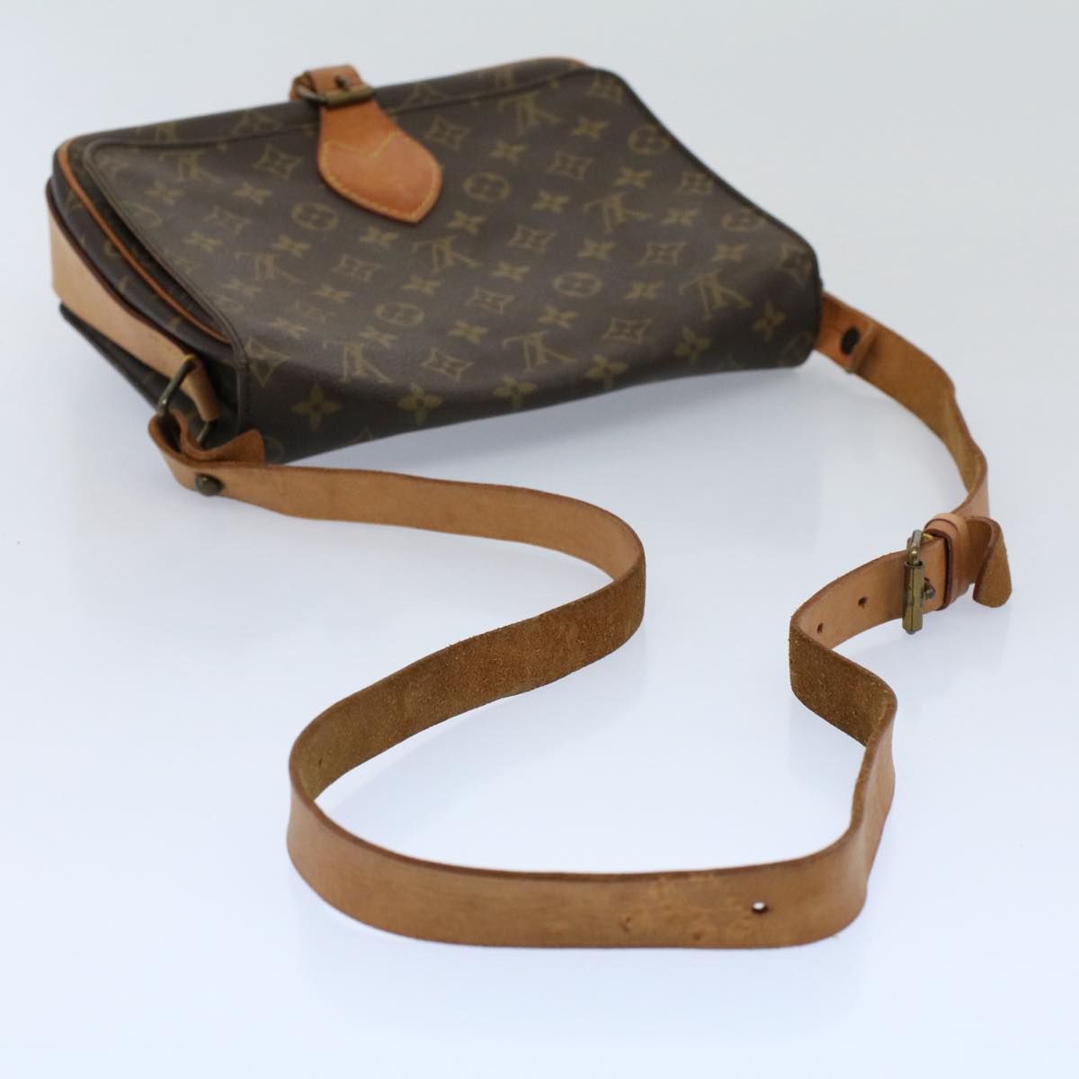 LOUIS VUITTON Monogram Cartouchiere GM Shoulder Bag M51252 LV Auth ar10161B