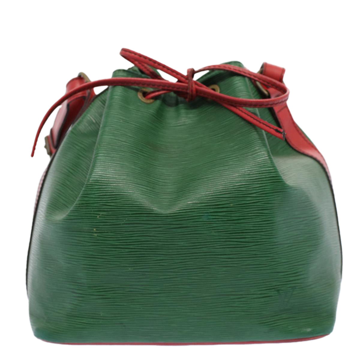 LOUIS VUITTON Epi Petit Noe Shoulder Bag Green Red M44147 LV Auth ar10171B