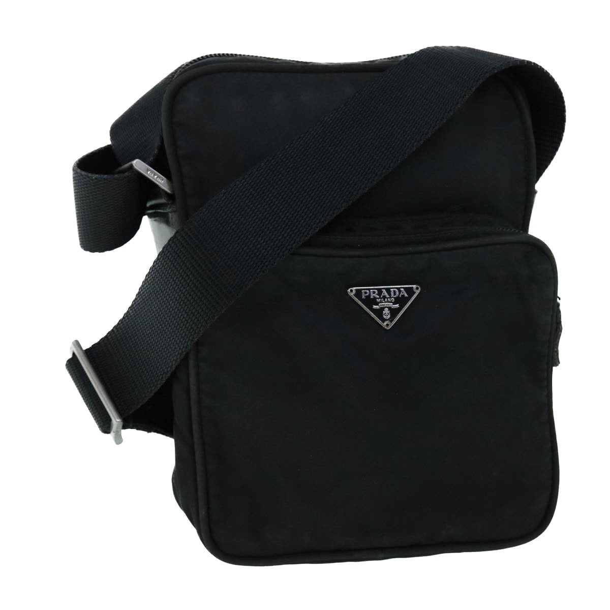 PRADA Shoulder Bag Nylon Black Auth ar10180