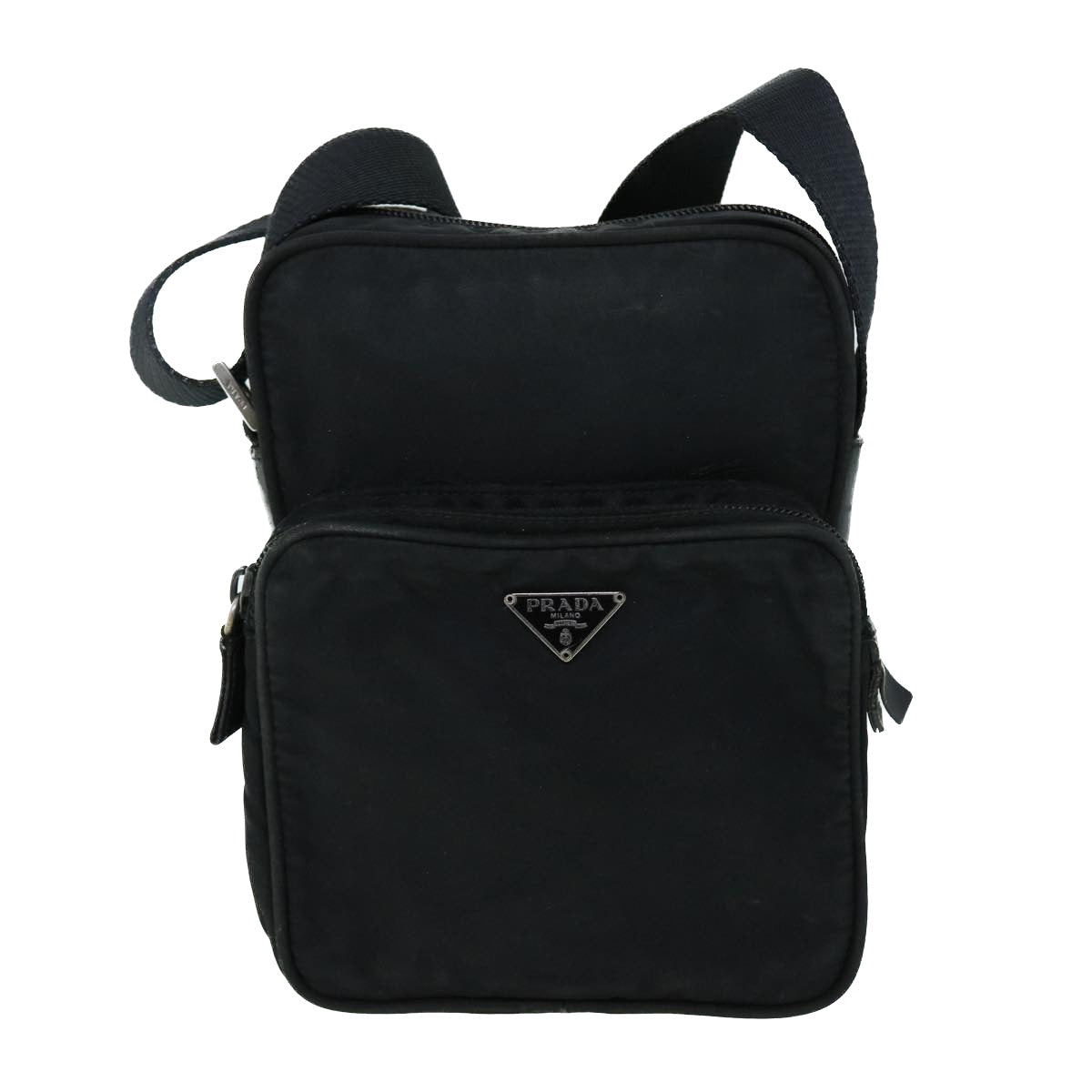 PRADA Shoulder Bag Nylon Black Auth ar10180