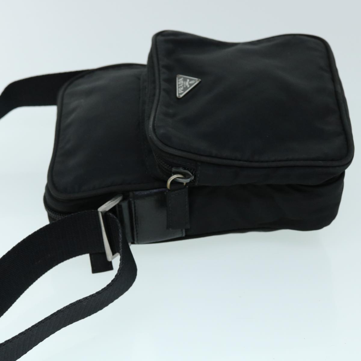 PRADA Shoulder Bag Nylon Black Auth ar10180