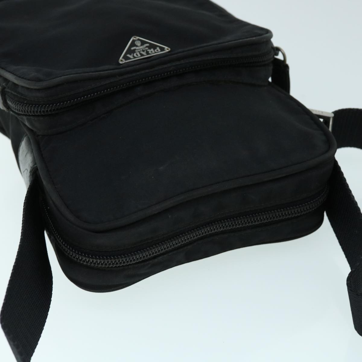 PRADA Shoulder Bag Nylon Black Auth ar10180