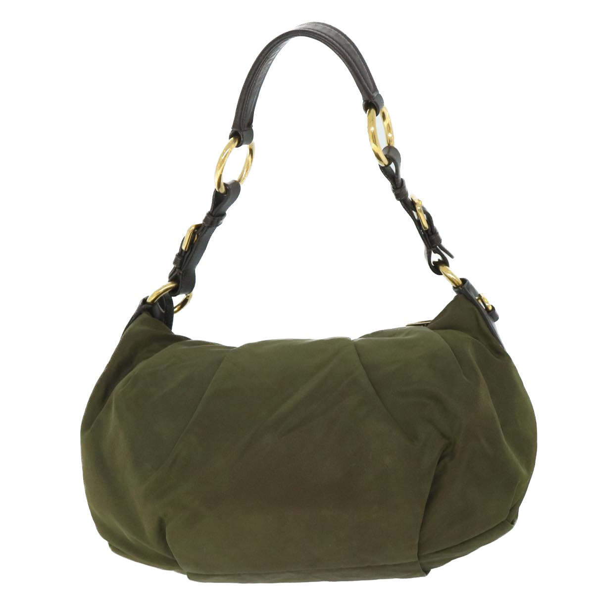 PRADA Shoulder Bag Nylon Khaki Auth ar10183 - 0