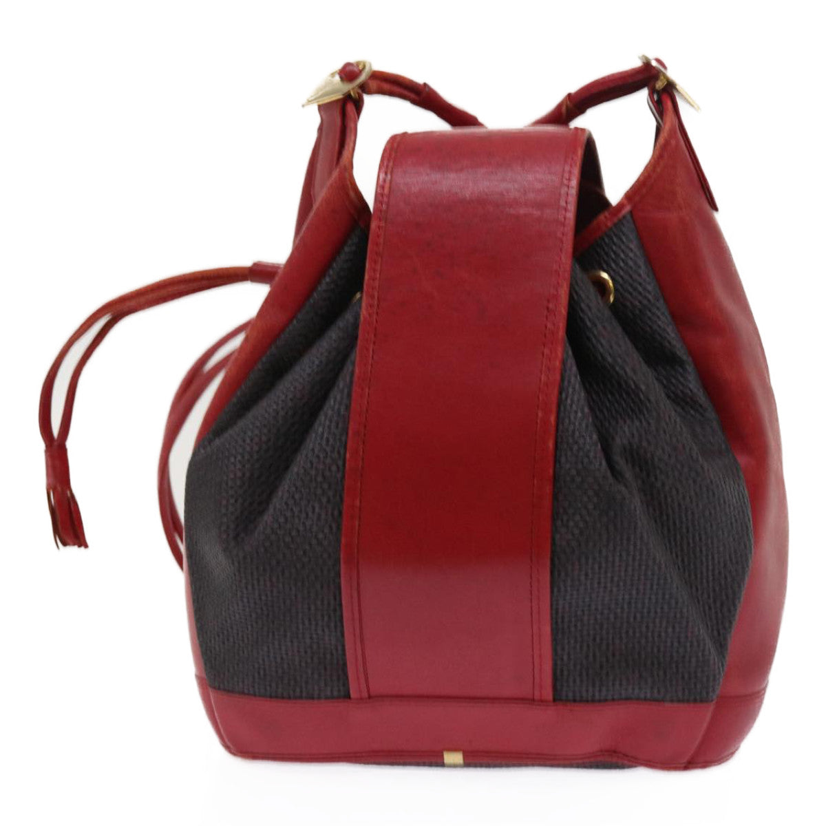 SAINT LAURENT Shoulder Bag PVC Leather Red Auth ar10186 - 0