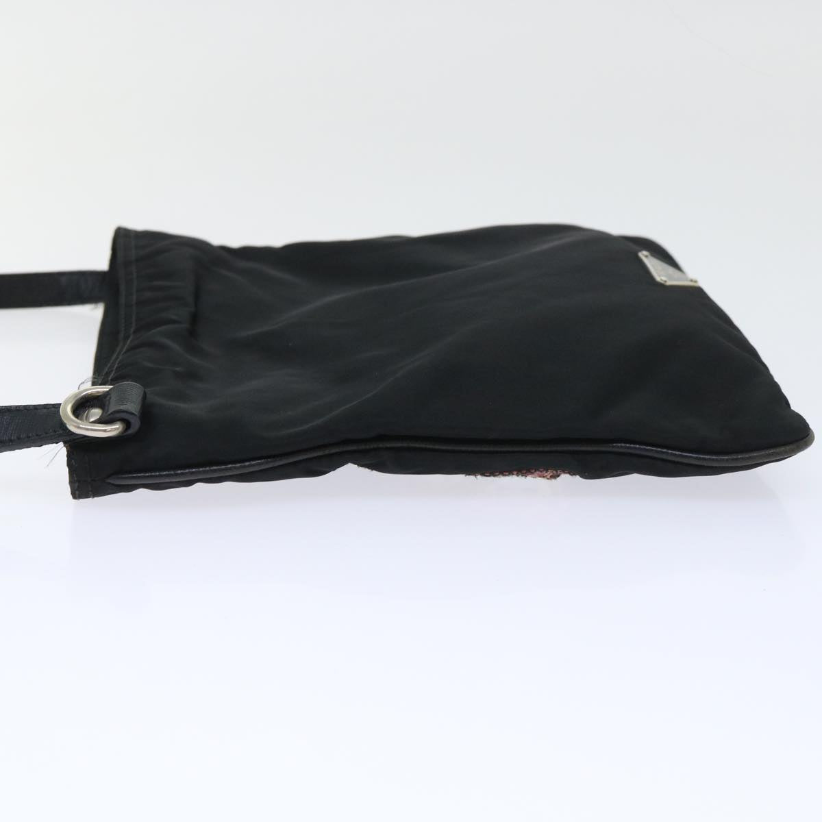 PRADA Shoulder Bag Nylon Black Auth ar10188