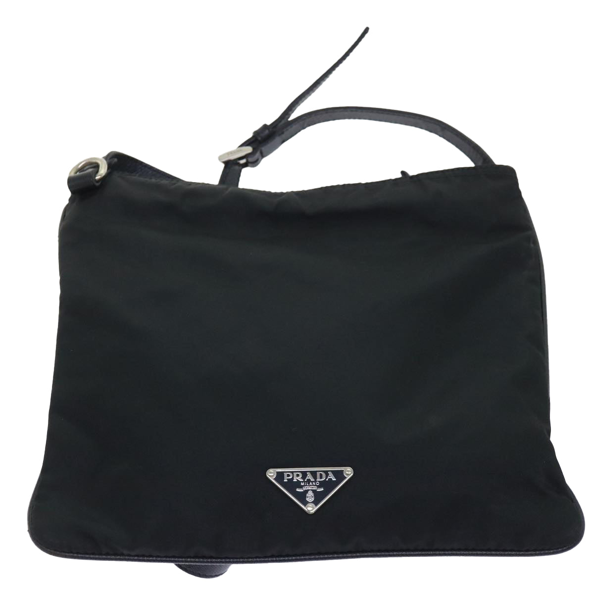 PRADA Shoulder Bag Nylon Black Auth ar10188