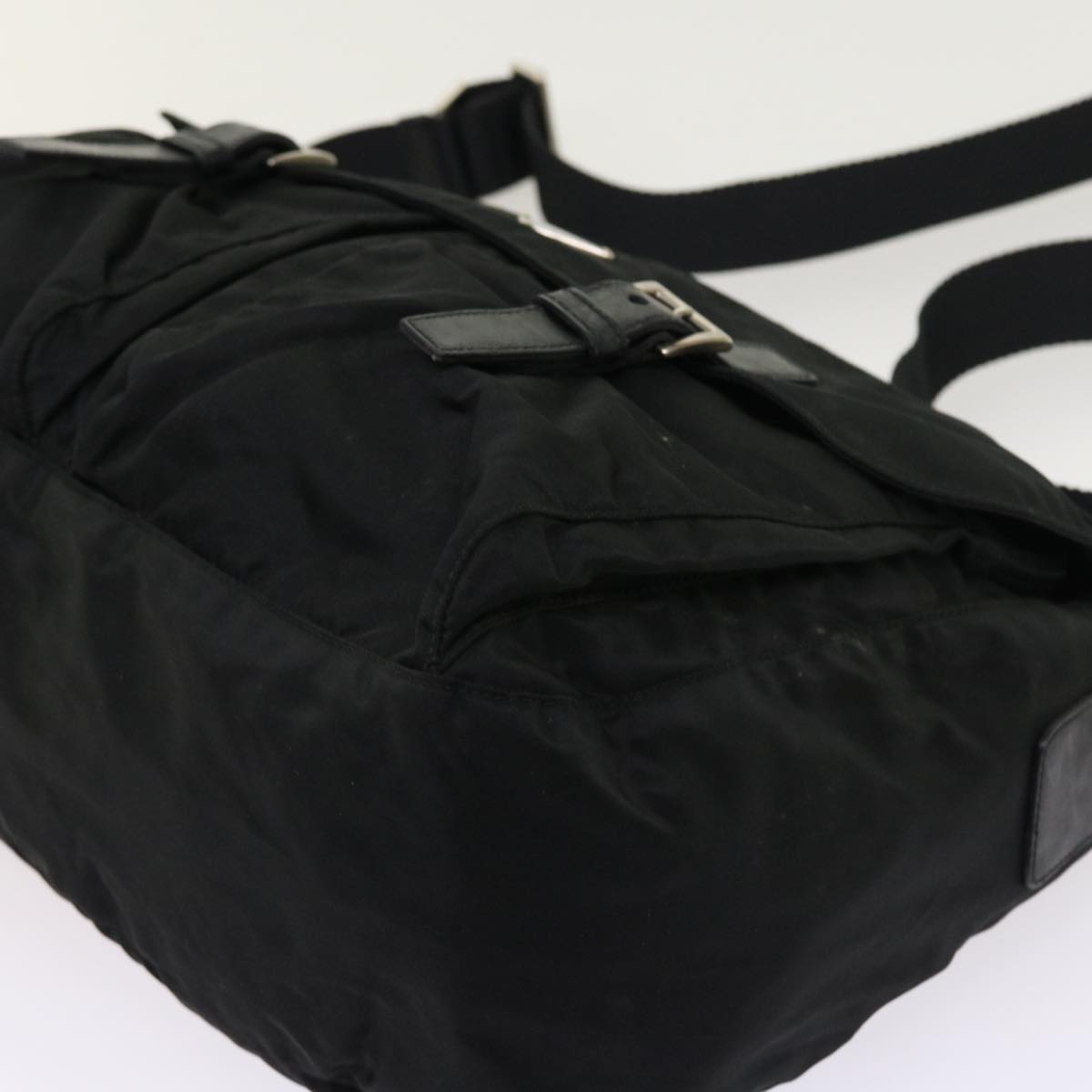 PRADA Shoulder Bag Nylon Black Auth ar10190