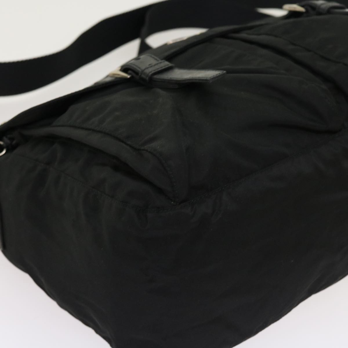 PRADA Shoulder Bag Nylon Black Auth ar10190