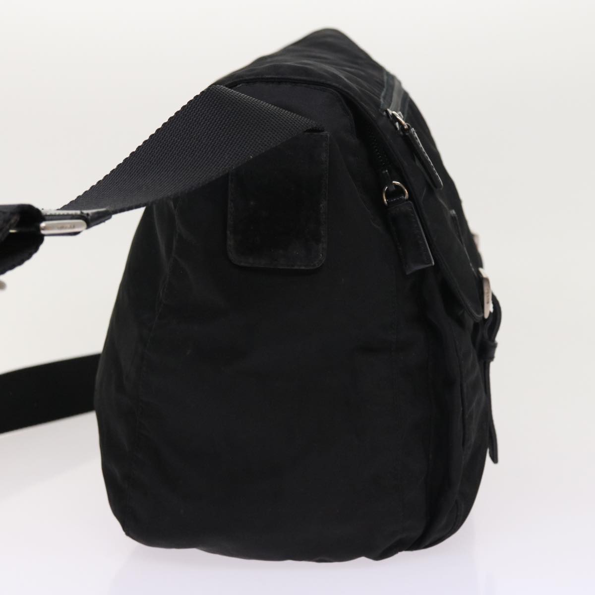 PRADA Shoulder Bag Nylon Black Auth ar10190