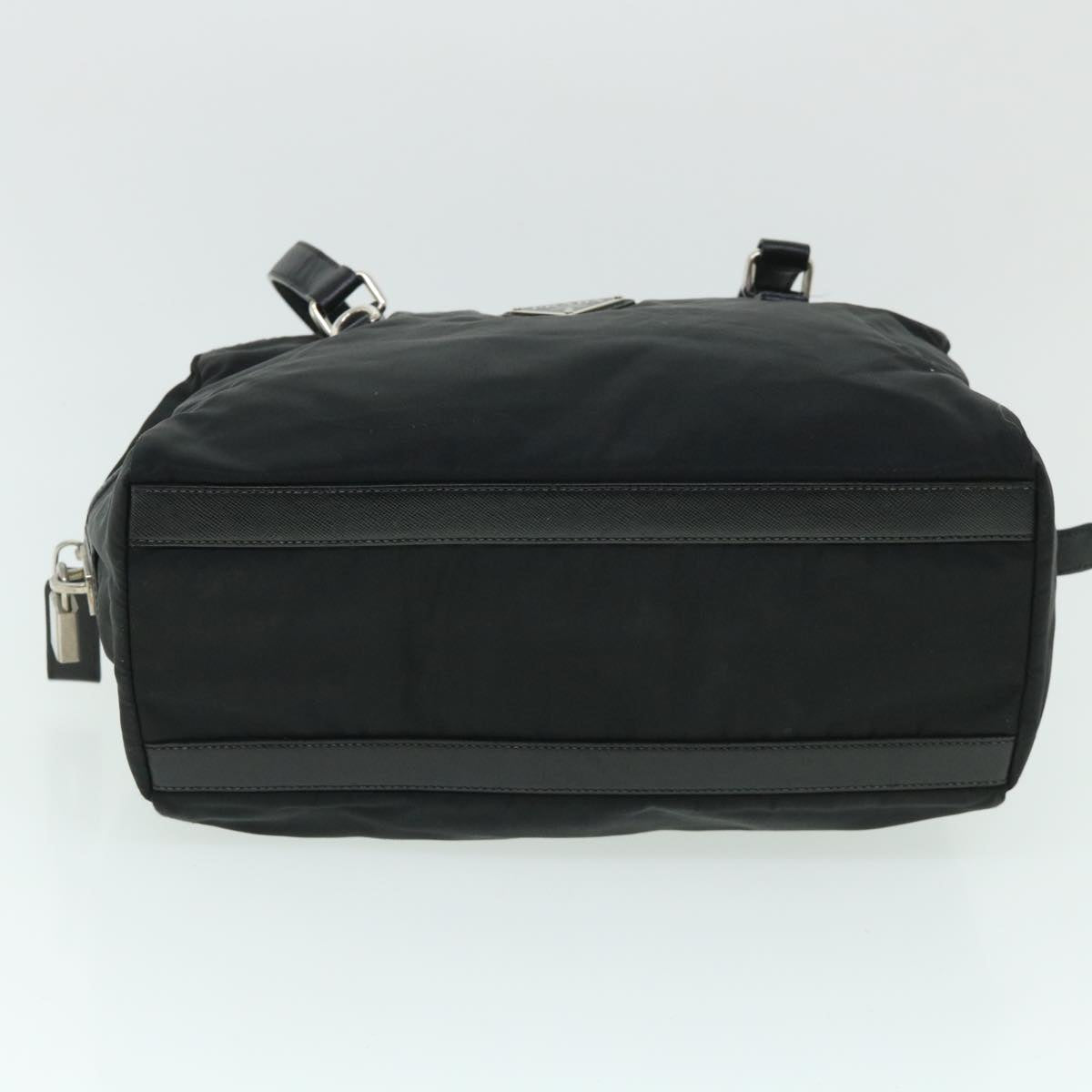 PRADA Shoulder Bag Nylon Leather Black Auth ar10206