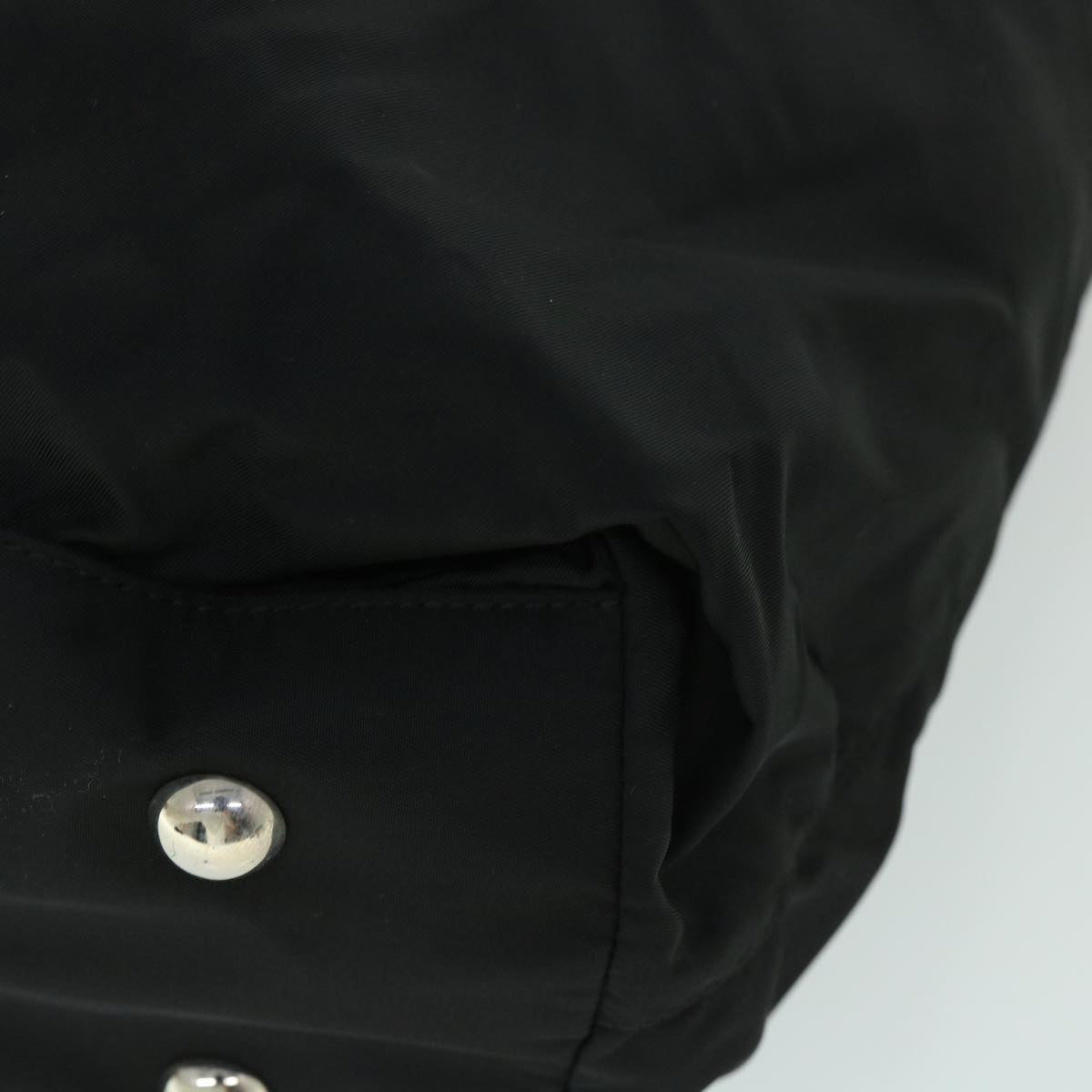 PRADA Hand Bag Nylon Leather 2way Black Auth ar10207