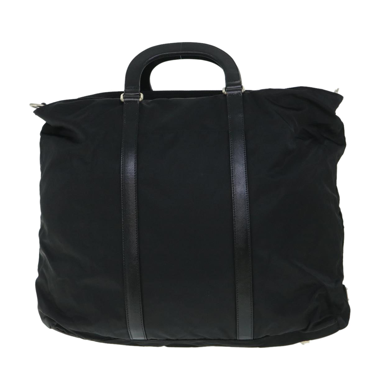 PRADA Hand Bag Nylon Leather 2way Black Auth ar10207 - 0