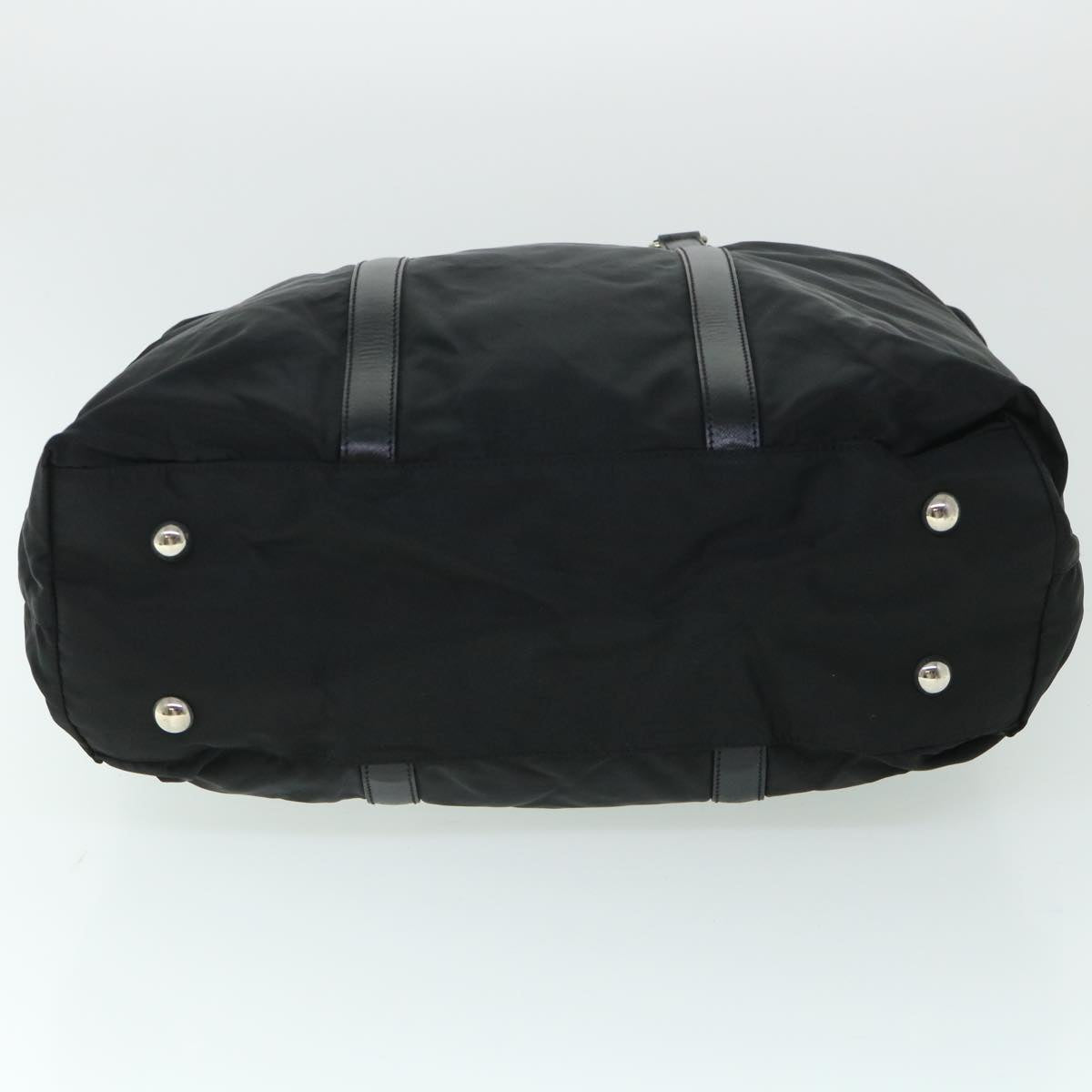 PRADA Hand Bag Nylon Leather 2way Black Auth ar10207