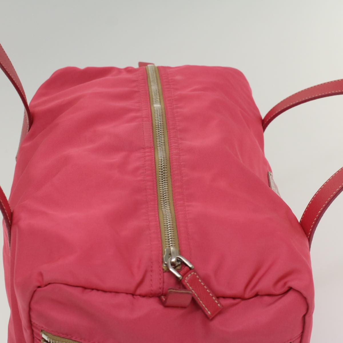 PRADA Shoulder Bag Nylon Pink Auth ar10221