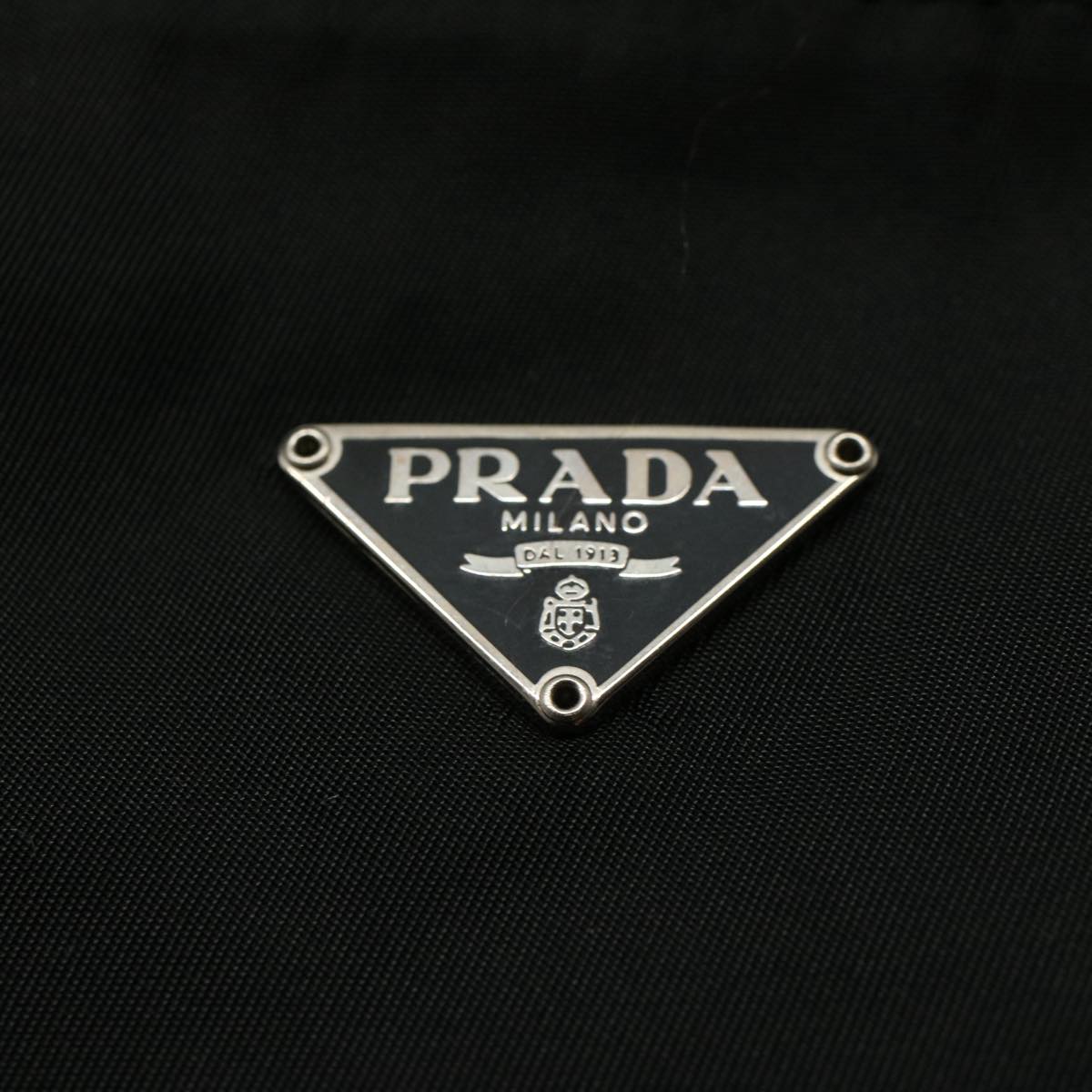 PRADA Pouch Nylon Black Auth ar10234