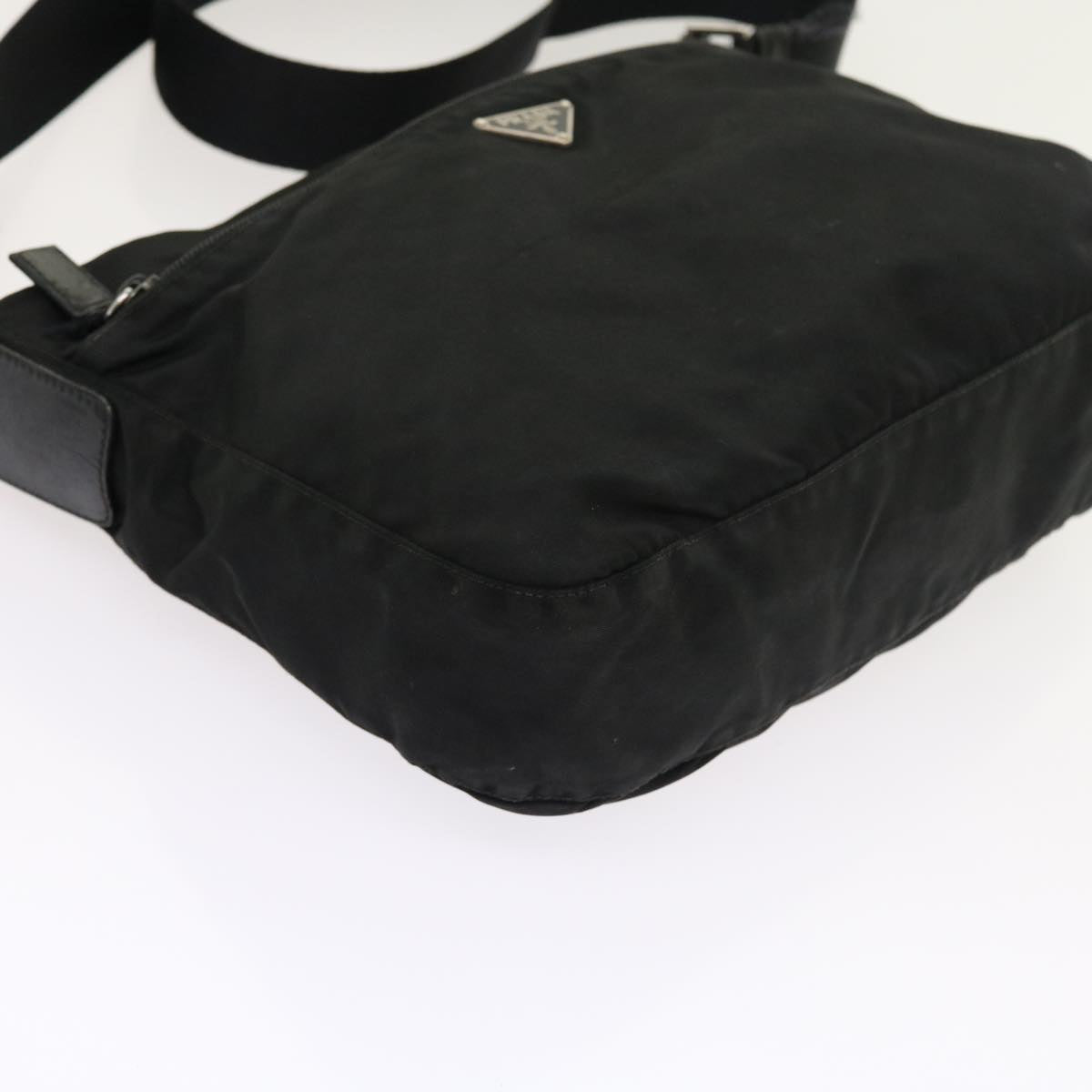 PRADA Shoulder Bag Nylon Black Auth ar10237